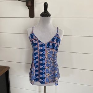 Fab’rik Print Cross-back Halter Top Camisole